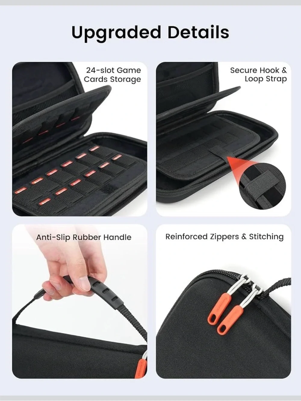 Black Carry Case for Kids Gaming Console